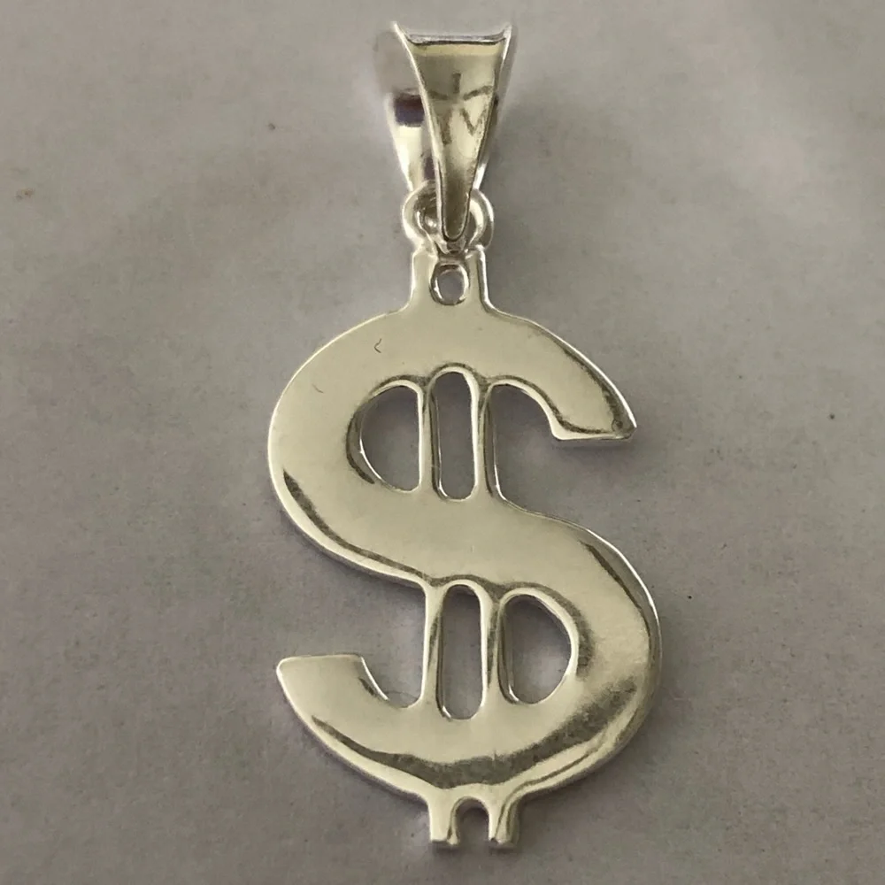 $ pendant 925 sterling silver Unisex